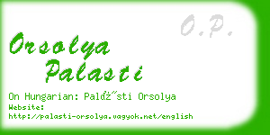 orsolya palasti business card